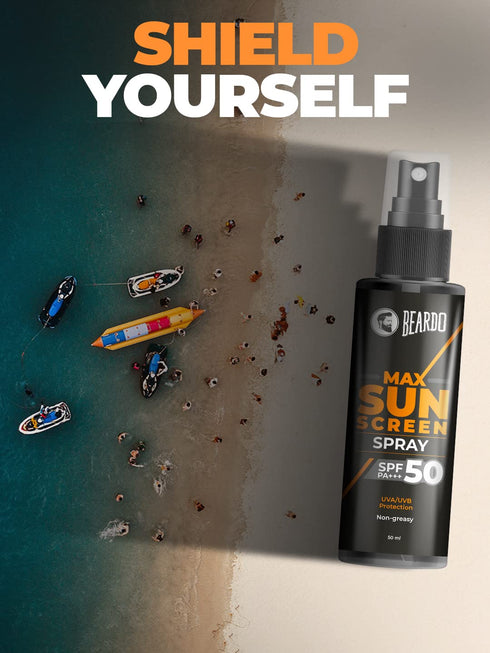 Beardo Max Sunscreen Spf 50 & Pa+++ Spray